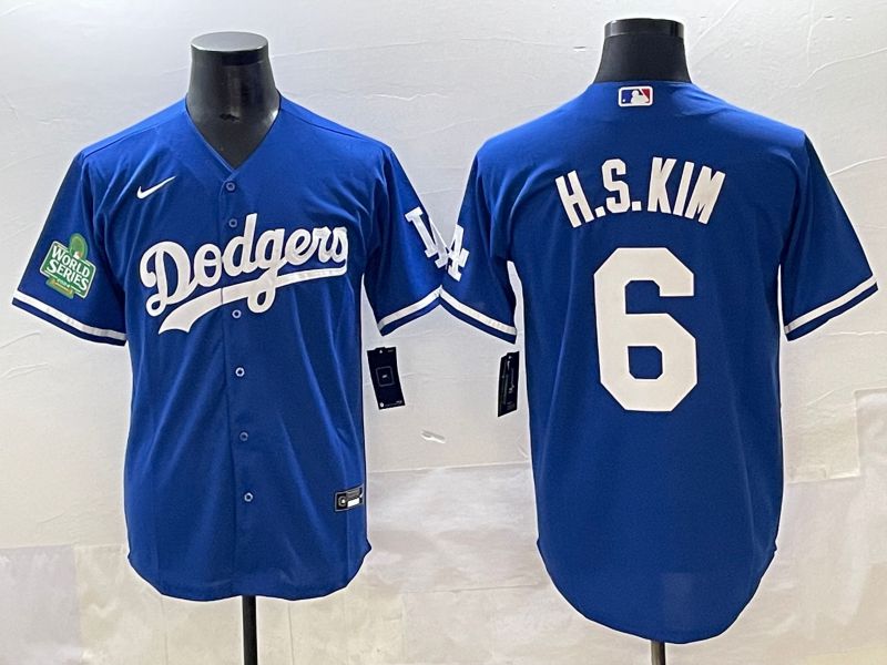 Men 2025 Los Angeles Dodgers #6 H.S.Kim Blue Game Nike MLB Jersey style 5->los angeles dodgers->MLB Jersey